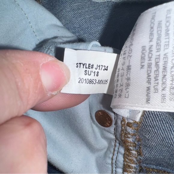 J. CREW Billie Demi Boot Crop Jeans in Warm Indigo Distressed Plus Size 32 - Picture 16 of 16